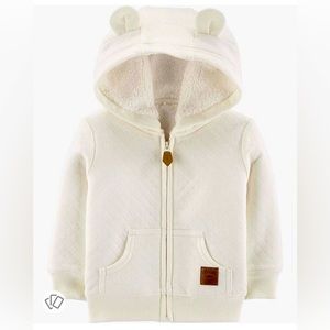 Carter's Unisex Babies' Hooded Sweater Jacket with Sherpa Lining